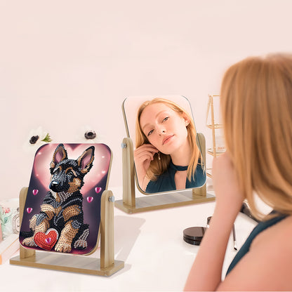 DIY Diamond Painting Kit Rotatable Mirror with Diamond Painting Jewelry Box