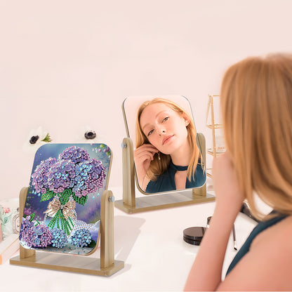 DIY Diamond Painting Kit Rotatable Mirror with Diamond Painting Jewelry Box