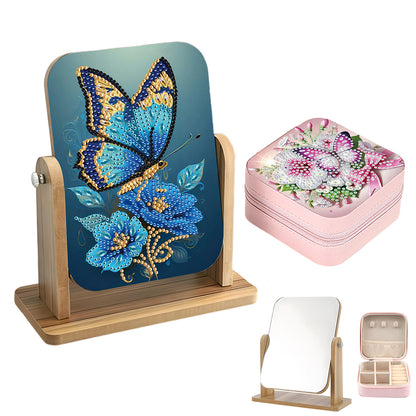 DIY Diamond Painting Kit Rotatable Mirror with Diamond Painting Jewelry Box