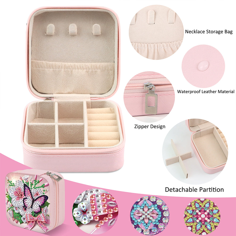 DIY Diamond Painting Kit Rotatable Mirror with Diamond Painting Jewelry Box