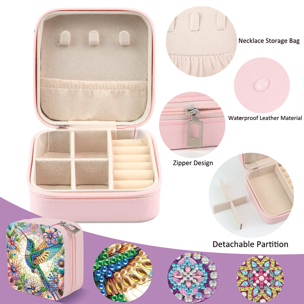 DIY Diamond Painting Kit Rotatable Mirror with Diamond Painting Jewelry Box
