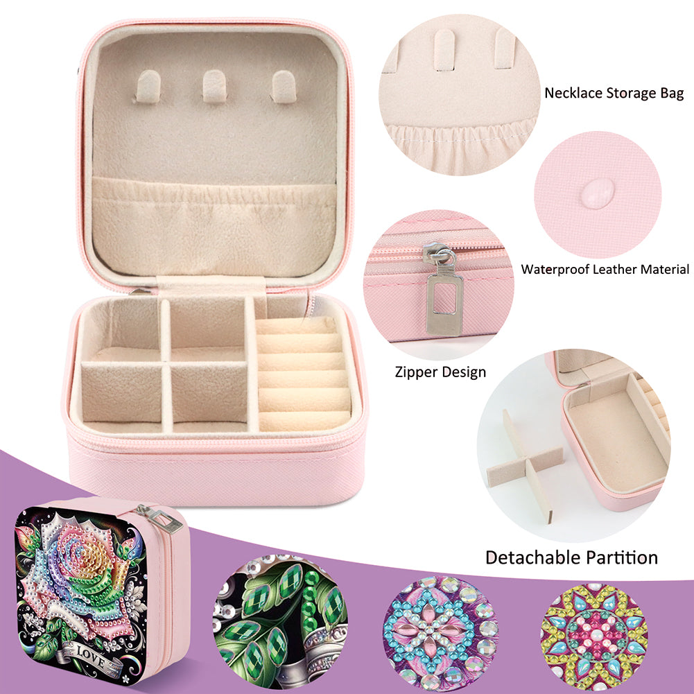 DIY Diamond Painting Kit Rotatable Mirror with Diamond Painting Jewelry Box