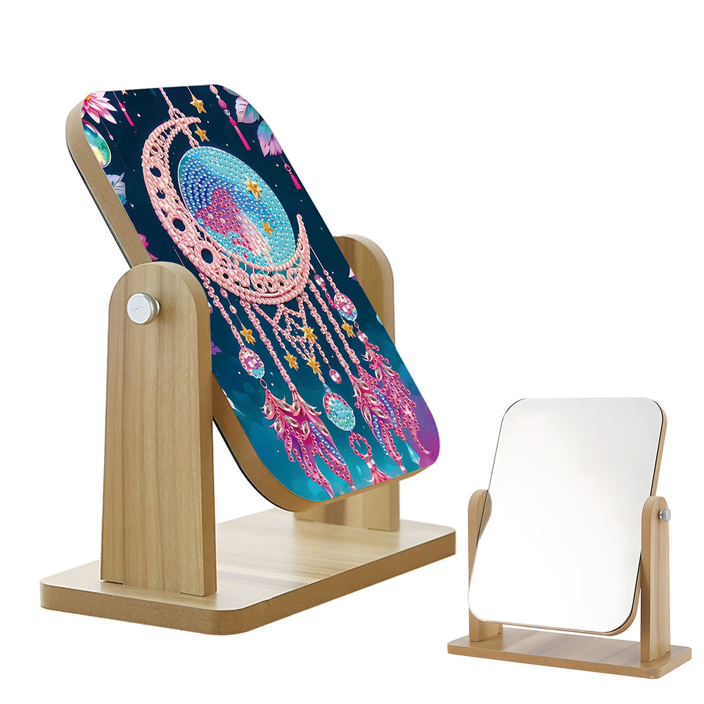 DIY Diamond Painting Kit Rotatable Mirror with Diamond Painting Jewelry Box