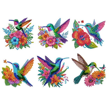 6Pcs Acrylic 2D Flat Animal Diamond Art Fridge Magnet Diamond Art Magnets Decals