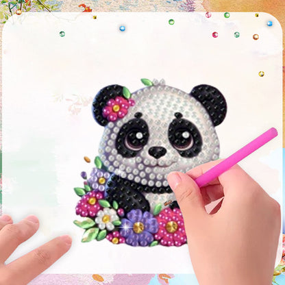 6Pcs Acrylic 2D Flat Animal Diamond Art Fridge Magnet Diamond Art Magnets Decals