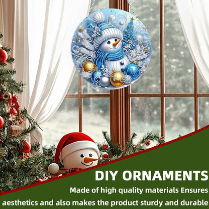 Xmas Theme 2D Flat DIY Hanging Diamond Art Kits Wall Decor for Home & Windows