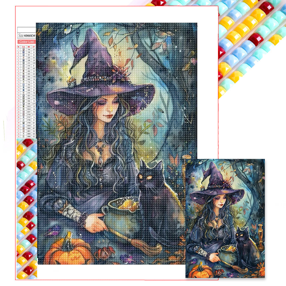 Witch - Full Square Drill Diamond Painting 40*60CM