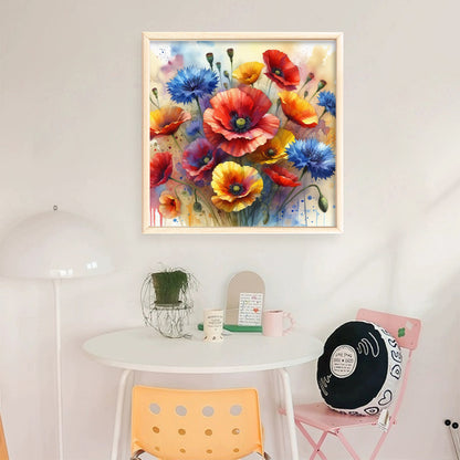 Poppy - 11CT Stamped Cross Stitch 40*40CM