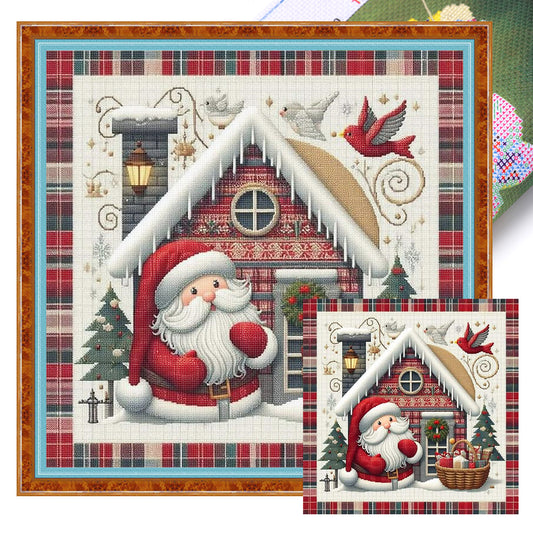 Christmas Scenery - 11CT Stamped Cross Stitch 40*40CM