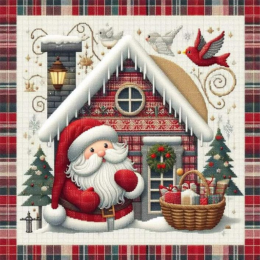 Christmas Scenery - 11CT Stamped Cross Stitch 40*40CM