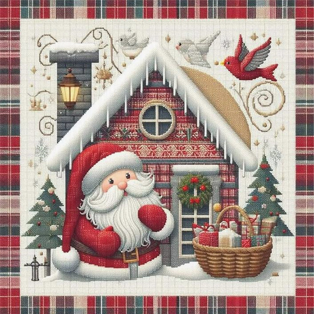 Christmas Scenery - 11CT Stamped Cross Stitch 40*40CM