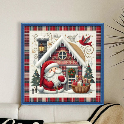 Christmas Scenery - 11CT Stamped Cross Stitch 40*40CM