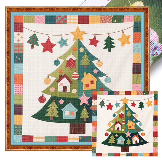 Christmas Tree - 11CT Stamped Cross Stitch 40*40CM