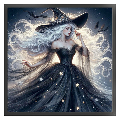 White-Haired Witch - 11CT Stamped Cross Stitch 50*50CM