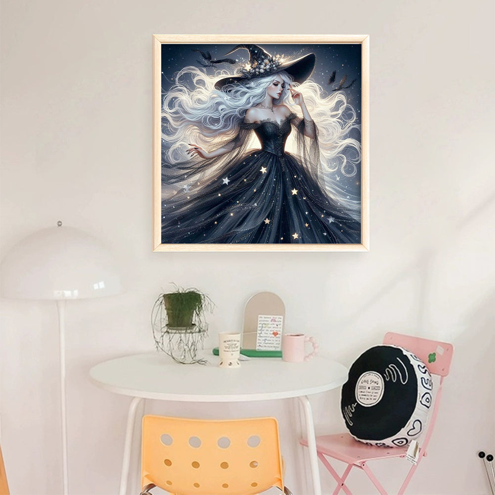White-Haired Witch - 11CT Stamped Cross Stitch 50*50CM