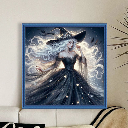 White-Haired Witch - 11CT Stamped Cross Stitch 50*50CM