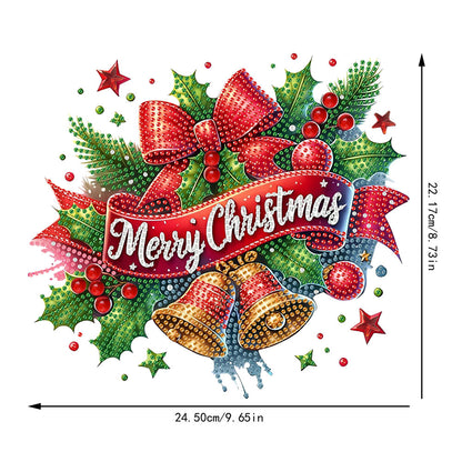 Christmas 2D Flat DIY Hanging Diamond Art Kits Window Hanging Art for Home Decor