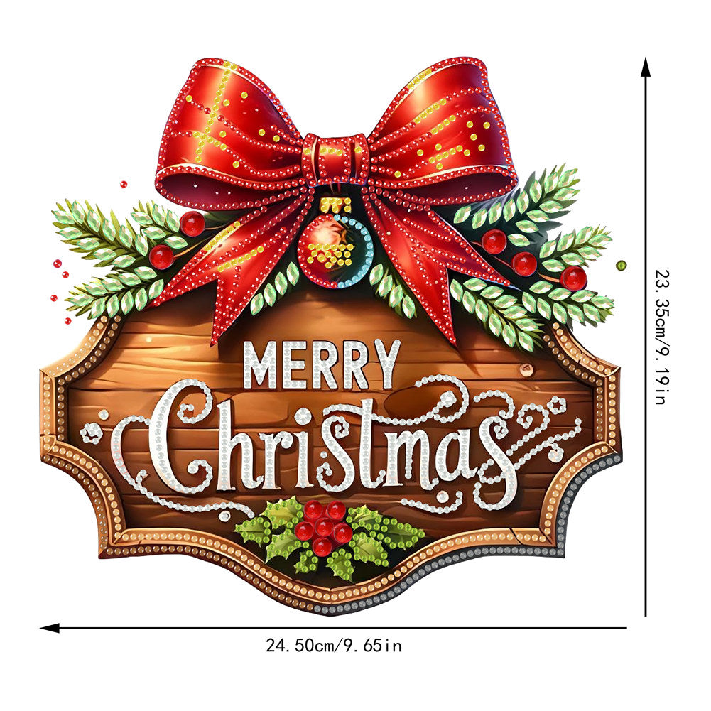 Christmas 2D Flat DIY Hanging Diamond Art Kits Window Hanging Art for Home Decor