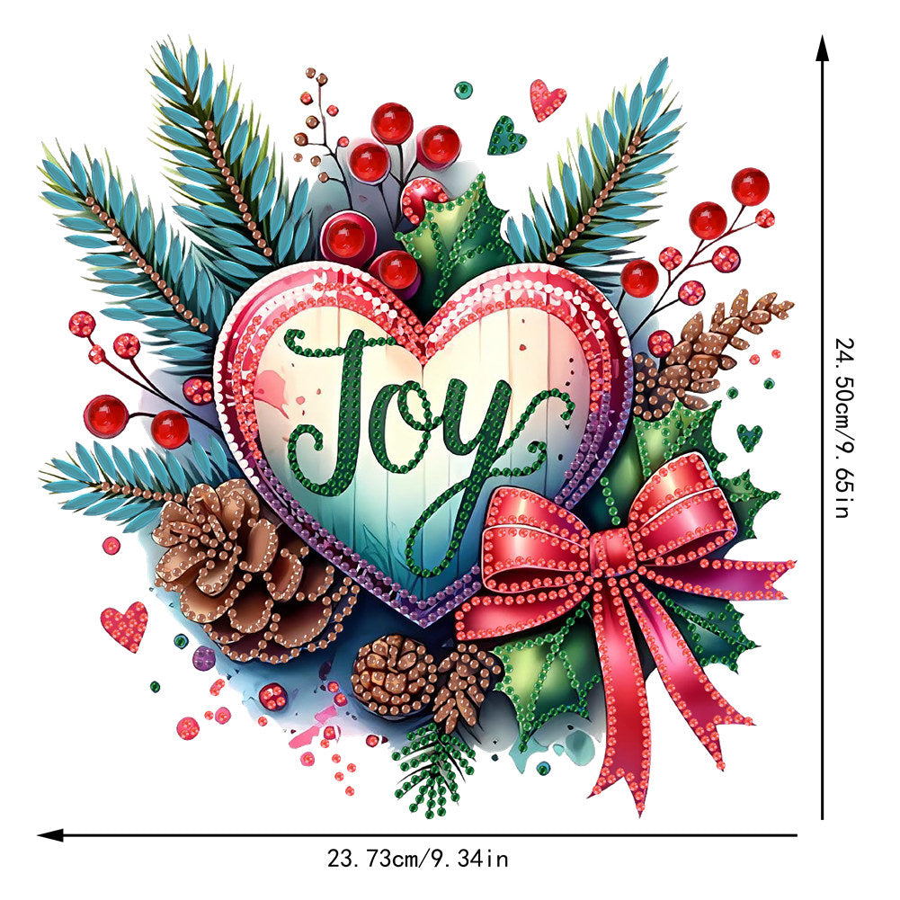 Christmas 2D Flat DIY Hanging Diamond Art Kits Window Hanging Art for Home Decor