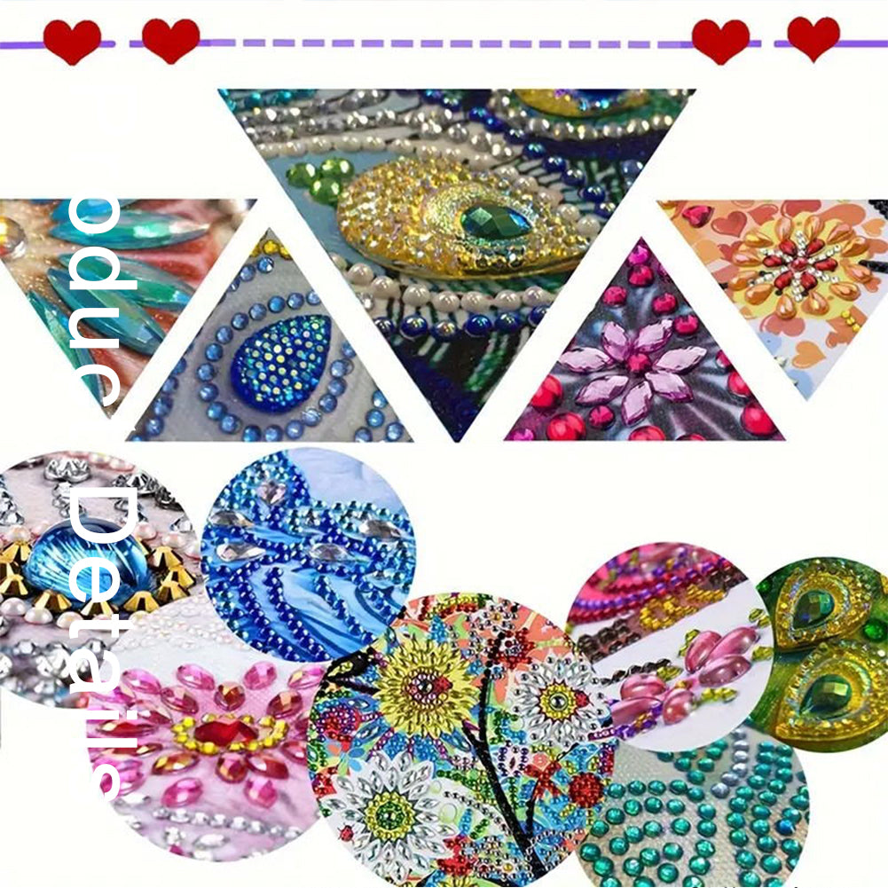 Christmas 2D Flat DIY Hanging Diamond Art Kits Window Hanging Art for Home Decor