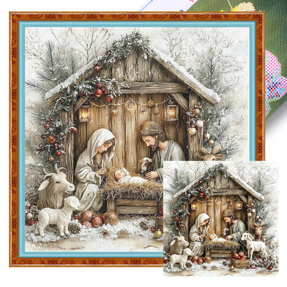 Nativity - 11CT Stamped Cross Stitch 45*45CM
