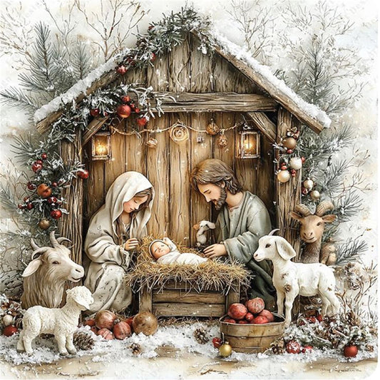 Nativity - 11CT Stamped Cross Stitch 45*45CM