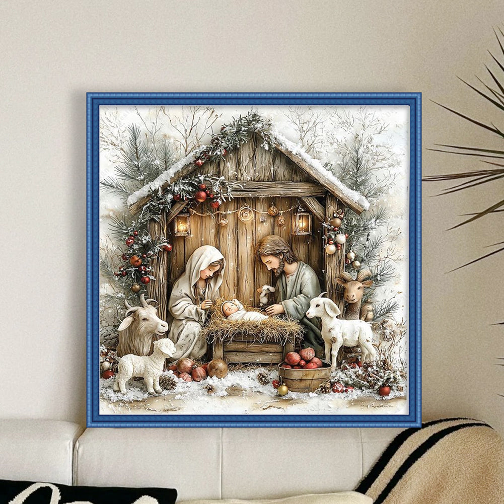 Nativity - 11CT Stamped Cross Stitch 45*45CM