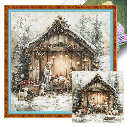 Nativity - 11CT Stamped Cross Stitch 45*45CM