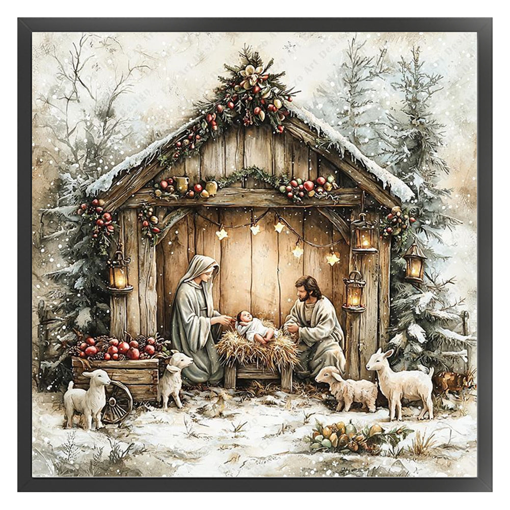 Nativity - 11CT Stamped Cross Stitch 45*45CM