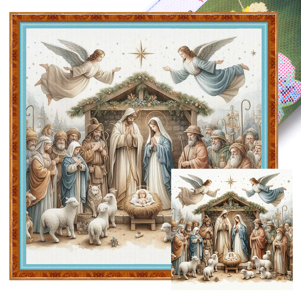 Nativity - 11CT Stamped Cross Stitch 45*45CM