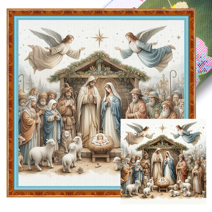 Nativity - 11CT Stamped Cross Stitch 45*45CM