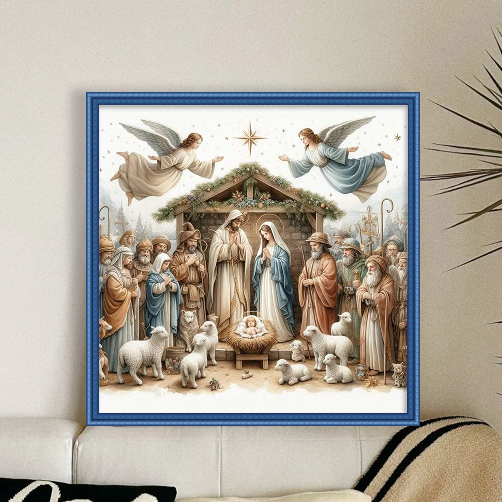 Nativity - 11CT Stamped Cross Stitch 45*45CM