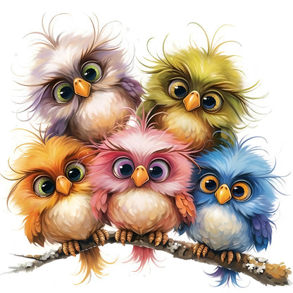 Owl - Full Round Drill Diamond Painting 30*30CM