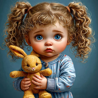 Cute Girl - Full Round Drill Diamond Painting 40*40CM