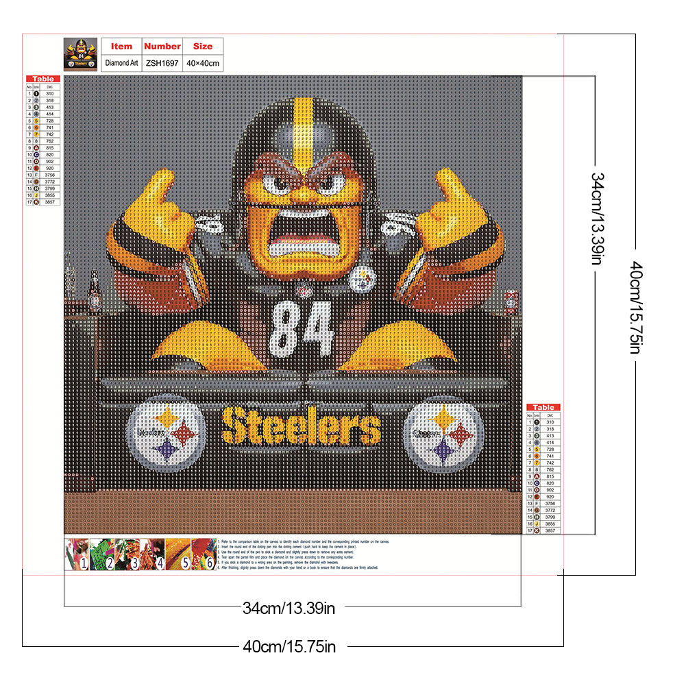 Steelers - Full Round Drill Diamond Painting 40*40CM