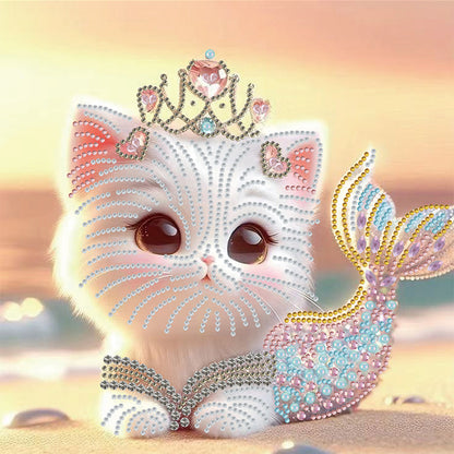Mermaid Cat - Special Shaped Drill Diamond Painting 30*30CM