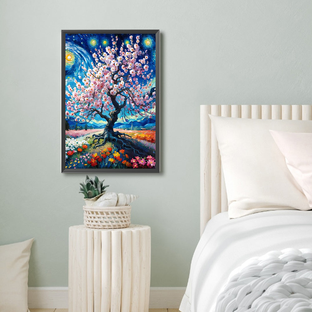 Dream Flower Tree - Full Round Drill Diamond Painting 40*60CM