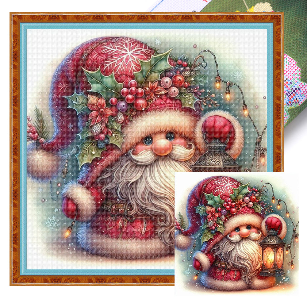 Christmas Gnome - 11CT Stamped Cross Stitch 40*40CM