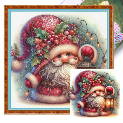 Christmas Gnome - 11CT Stamped Cross Stitch 40*40CM