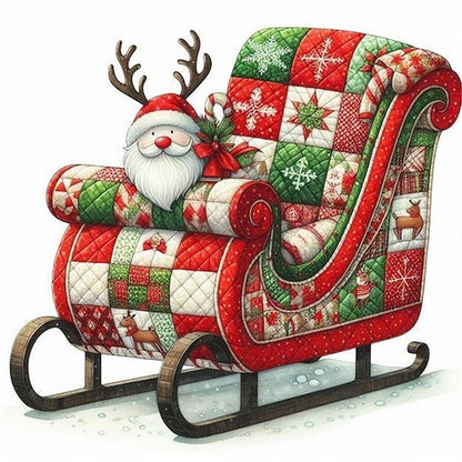 Christmas Sleigh - 11CT Stamped Cross Stitch 40*40CM