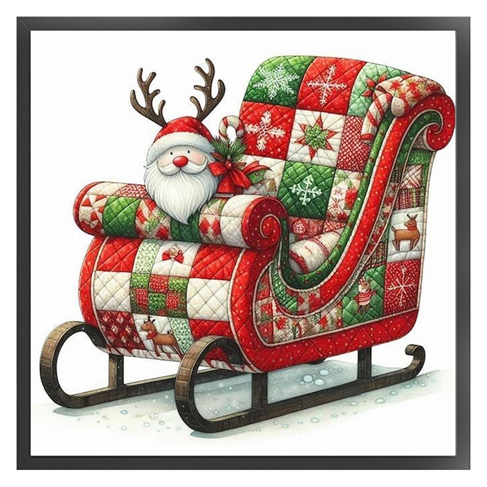 Christmas Sleigh - 11CT Stamped Cross Stitch 40*40CM