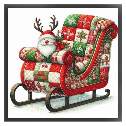 Christmas Sleigh - 11CT Stamped Cross Stitch 40*40CM