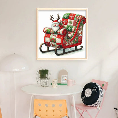 Christmas Sleigh - 11CT Stamped Cross Stitch 40*40CM