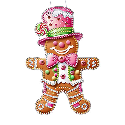 4pcs Christmas 2D Flat DIY Diamond Art Pendant Window Hanging Art for Home Decor