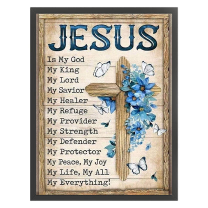 Prayer Cross - 11CT Stamped Cross Stitch 40*56CM
