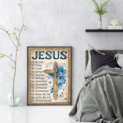 Prayer Cross - 11CT Stamped Cross Stitch 40*56CM