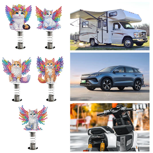2D Flat Animal DIY Diamond Painting Shake Car Ornaments Desktop Diamond Art Kits