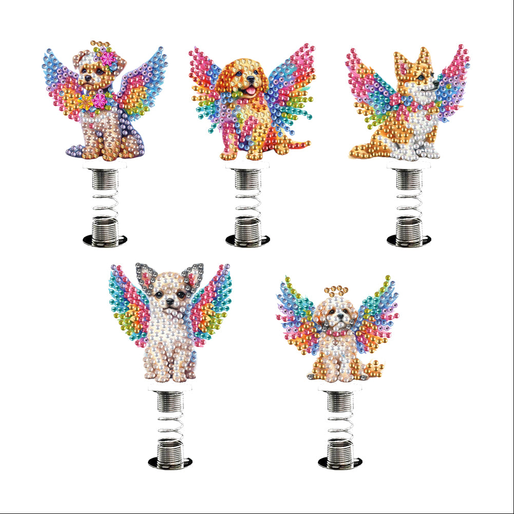 2D Flat Animal DIY Diamond Painting Shake Car Ornaments Desktop Diamond Art Kits