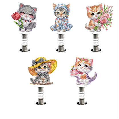 2D Flat Animal DIY Diamond Painting Shake Car Ornaments Desktop Diamond Art Kits