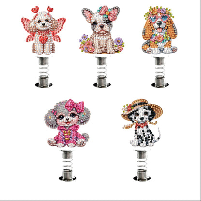 2D Flat Animal DIY Diamond Painting Shake Car Ornaments Desktop Diamond Art Kits